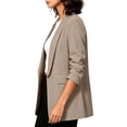 thumbnail image 6 of KyCheLot Womens Blazer Jacket Plus Size 3/4 Sleeve Lapel Neck Open Front Blazers Comfy Travel Business Jackets, 6 of 8