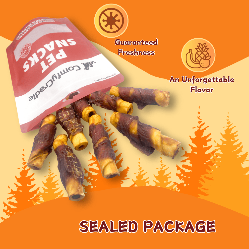 Tender Touch Beef-Filled Duck Rawhide Sticks, Dental Dog Treats, 15.87 oz