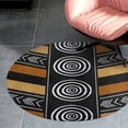 thumbnail image 4 of African Mud Cloth Artistry Art Round Carpet Circle Rug Outdoor Patio Area Rug Washable Large Area Rugs Hallway Room Decor Fitness Mats, 4 of 8