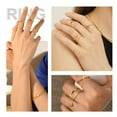 thumbnail image 6 of Lancharmed Ring Set 14K Gold Plated Rings 10Pcs Size 7 Anniversary Gift for Couple, 6 of 8
