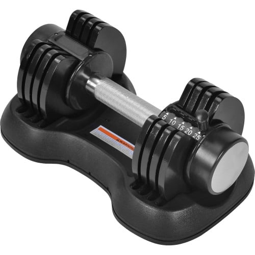 Weight Dumbbell Set 25 LB Adjustable Cap Gym Home Barbell Plates Body Workout 