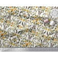 thumbnail image 3 of Soimoi Poly Georgette Fabric Wreath,Leaves & Rose Flower Print Sewing Fabric Yard 52 Inch Wide, 3 of 3