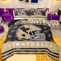 jejeloiu Rugby Sports Twin Comforter Sets,Boys Ball Game Bedding Set For Teens Reversible 2pcs