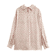 thumbnail image 4 of HH TRAF Camisa informal de otoño para mujer, con cuello redondo y estampado de fresas, con botones, escote con volantes, pulóver ahuecado, 4 of 5