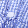 thumbnail image 6 of DPOIS Kids Girls Short Sleeves Polka Dots Plaid Princess Dress Blue 11-12, 6 of 7