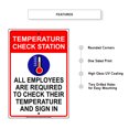 thumbnail image 4 of Temperature Check Station All Employees To Checkout their health aluminum metal sign 8"x12", 4 of 5