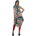 thumbnail image 3 of Moomaya Robe Kurti Sans Manches à une Épaule Imprimée pour Femmes, Vêtement de Créateur Boho pour Fête, 3 of 7