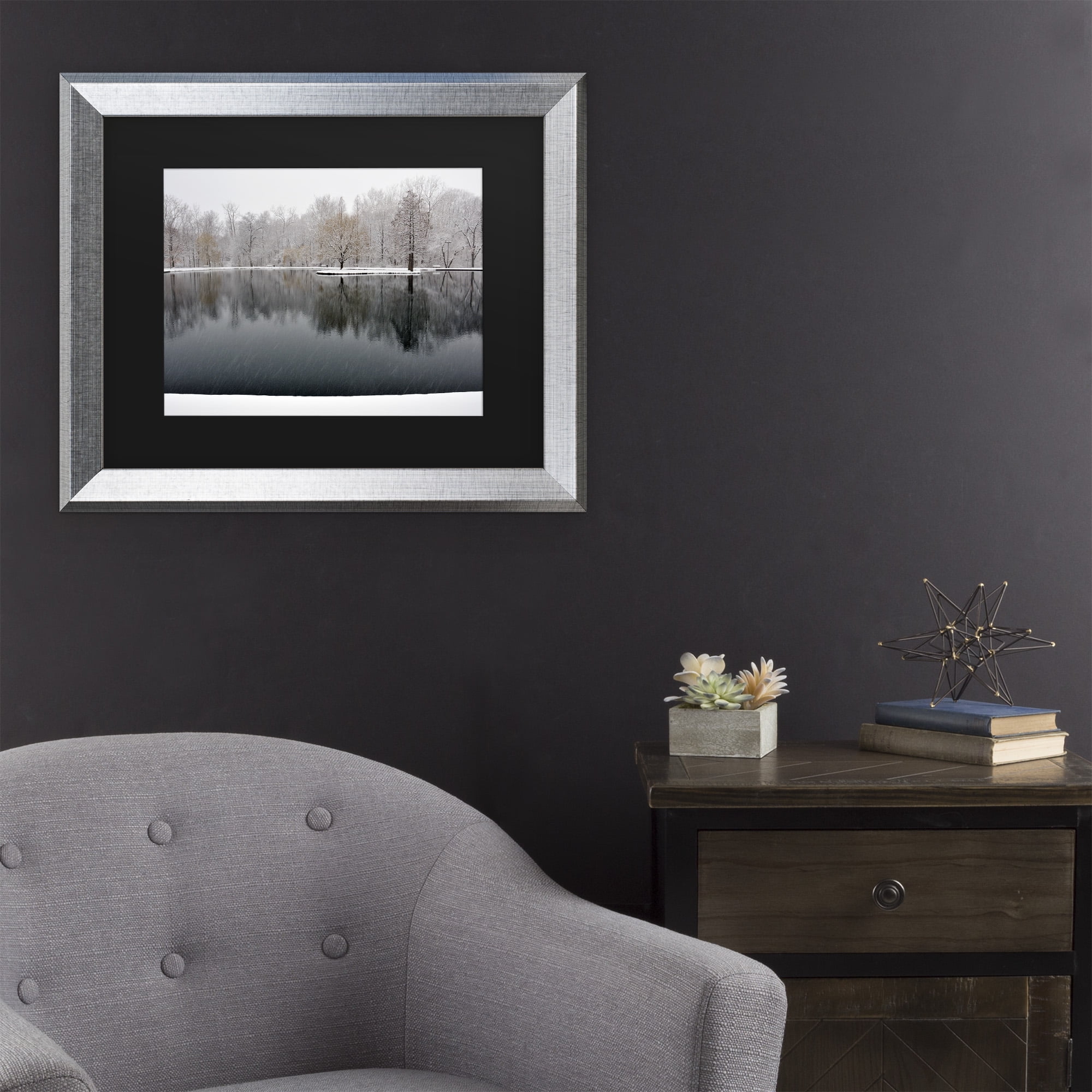 Trademark Fine Art 'Snowy Pond' Canvas Art by Kurt Shaffer