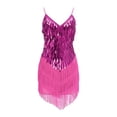thumbnail image 3 of XXWXYD Girls Sequins Fringe Dancewear Set Shiny Sleeveless Tassel Dance Skirt, Children Latin Performance Dress Sparkly Par𝗍y Outfit, Competition Stage Show Skirt for Girls, 3 of 8