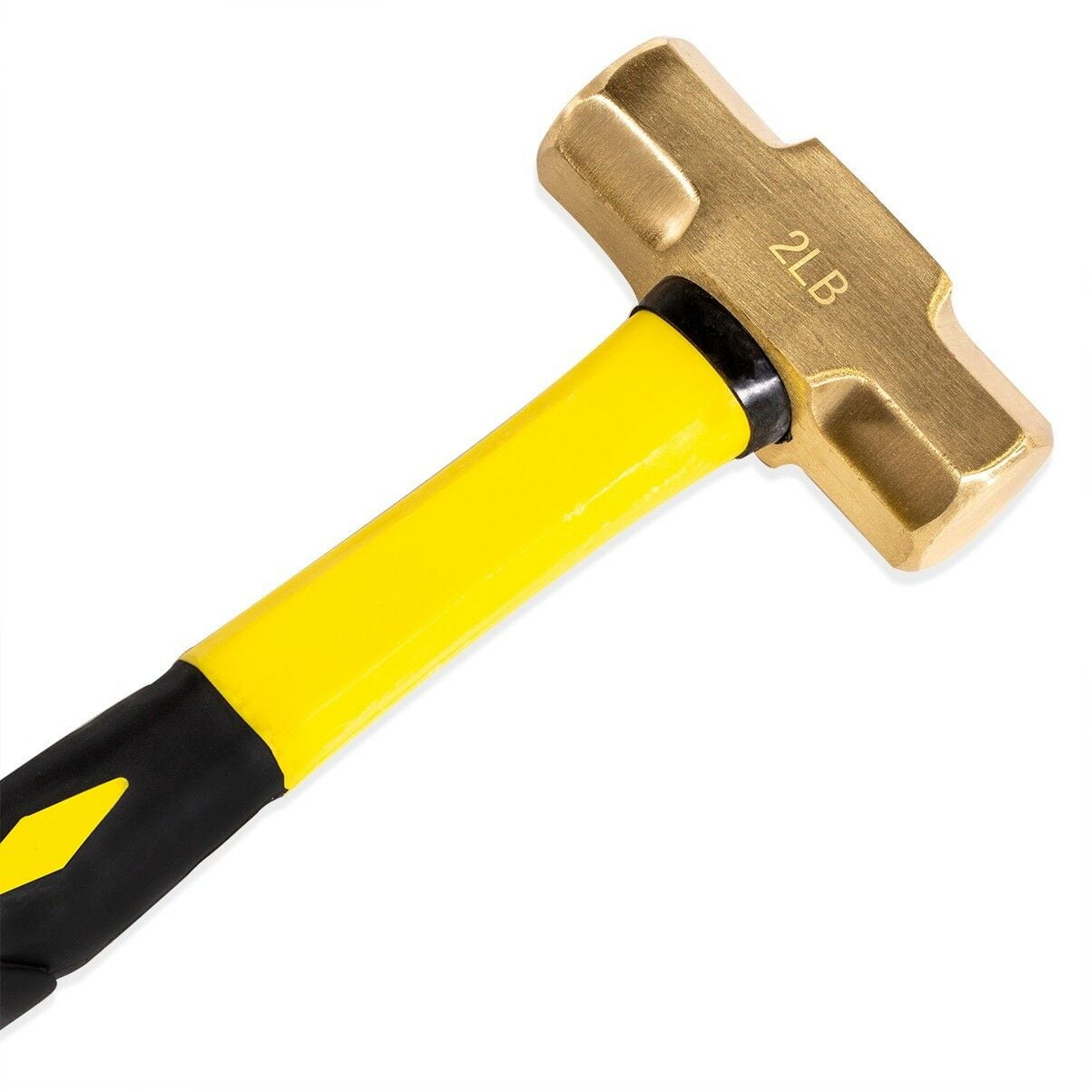 Stark USA 2LB Brass Sledge Hammer With Fiberglass Handle, Corrosion Resistant, 32oz