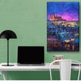 thumbnail image 2 of Cuadro Canva Listo para Colgar Tipo Galería Ciudad de Noche Acuarela 60X90 cm Pixtreats, 2 of 4