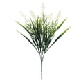 thumbnail image 2 of Artificial Plants Outdoor,Fake Flowers, UV Resistant Fake Lavender & Monkey Grass,Realistic Plastic Faux Plants for Balcony, Patio, Porch Greenery Decor, Planter Filler,1 Bundle White, 2 of 9