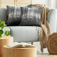 thumbnail image 5 of Ambesonne Forest Throw Pillow Cover 2 Pack, Nature Mystic Dark, 18", Brown White, 5 of 5