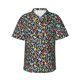 thumbnail image 1 of Balery Alphabet Camisas hawaianas de manga corta para hombre, camisas playeras de corte holgado, camisas de vacaciones con botones,XX-Large, 1 of 7