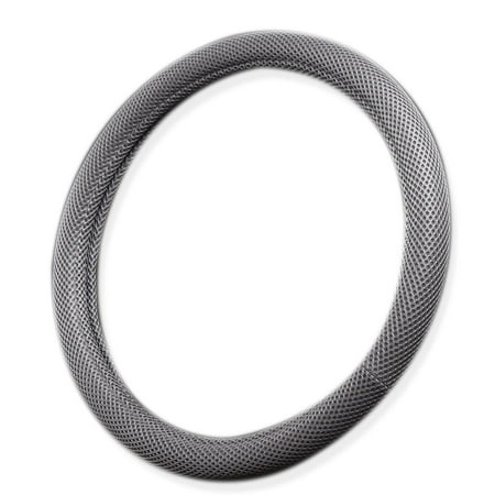 Mesh Steering Wheel Cover - Adeco Universal Silver Mesh Vehicle Car Driving Steering Wheel Cover