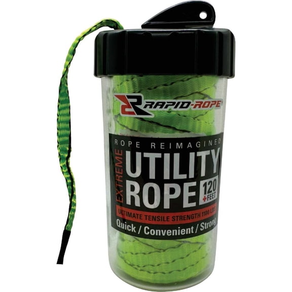 Rapid Rope 120 Ft. 1100 Lb. Tensile Strength Neon Green Utility Rope RRCG26089