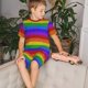 thumbnail image 4 of Balery Colorful Glitter Rainbow Conjunto de Pijama Infantil de Manga Corta con Estampado – Ropa de Dormir de Algodón Suave-Small, 4 of 6