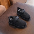 thumbnail image 6 of pwidon Toddler Velcro Strap Sneakers Breathable Knit Mesh Non Slip Flexible Kids Walking School Shoes Black 23, 6 of 7
