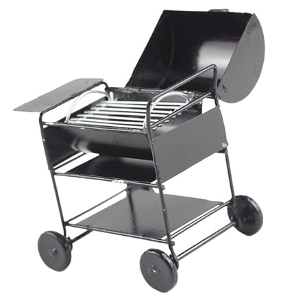 GAXIRE Mini Kitchen Toy Grill Dollhouse Accessory Pretend Play Set for Kids