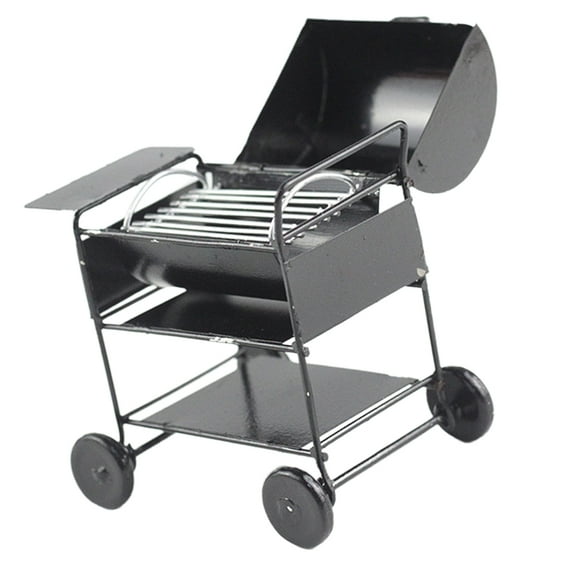 GAXIRE Mini Kitchen Toy Grill Dollhouse Accessory Pretend Play Set for Kids