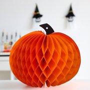 3D Paper Pumpkin Honeycomb Hanging Decoration Lanterns Pumpkin Tissue Ball Halloween Party Weddings Garden Indoor Outdoor Decoration