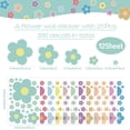 thumbnail image 2 of 12 Hojas De Pegatinas De Pared De Flores, Lindas Y Coloridas Pegatinas De Pared Florales, Pegatinas De Vinilo Para Despegar Y Pegar, Pegatinas De Pared Y2K Preppy Hippie, Decoración Estética Para Niña, 2 of 5