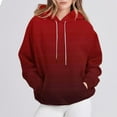 thumbnail image 5 of cocolona Womens Hoodies Long Sleeve Drawstring Oversized Hooded Sweatshirts Fall Winter Fashion Casual Gradient Pullover Tops with Pocket, 5 of 5