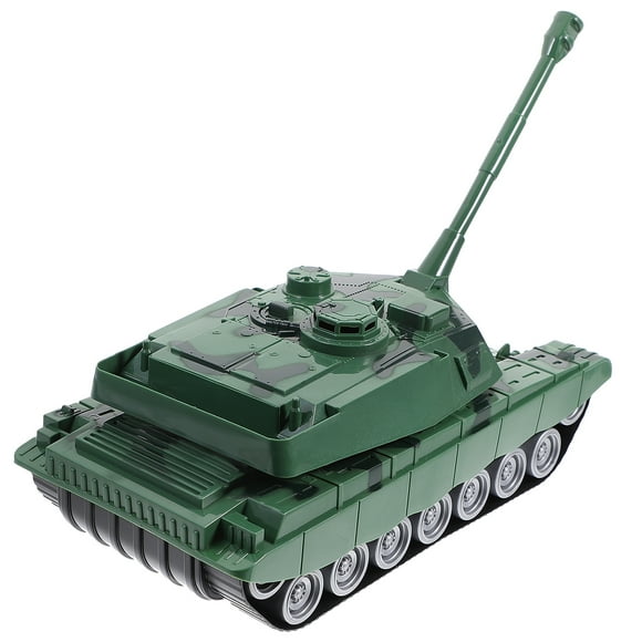 Modelo de tanque torreta giratoria modelo tanque simulación guerra juguete decoración de escritorio
