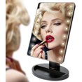 thumbnail image 2 of Make Up Mirror LED Lighted Illuminated Cosmetic Mirror with Lights Desk Free Standing Portable Black, 2 of 5