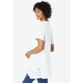 thumbnail image 3 of Woman Within Plus Size Embroidered Eyelet Pintucked Tunic, 3 of 6