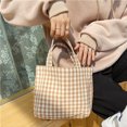 thumbnail image 3 of Bolsa de tela Para compras Ndcxsfigh grande a cuadros Para Picnic viaje moda Para mujer, 3 of 8
