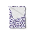 thumbnail image 2 of Aqua Jellyfish Soft Flannel Fleece Blanket, Illustration of Scattered Fish Type Swimming Oceanic Environment Elements, Cozy Plush for Indoor and Outdoor Use, 50" x 60", Violet White, by Ambesonne, 2 of 5