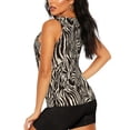 thumbnail image 3 of Fotbe Leopard And Zebra1 Womens Loose Fit Casual Flowy Slim-Fit Tank Tops Athletic Round Neck Trendy Sleeveless Summer Tops for Gym and Yoga-Large, 3 of 7