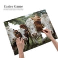 thumbnail image 2 of 1000-Piece Wooden Jigsaw Puzzle for Adults - Cattle Herd Brown White , Interlocking Pieces with Guide Letters, Holiday Gift & Home Decor, 2 of 7