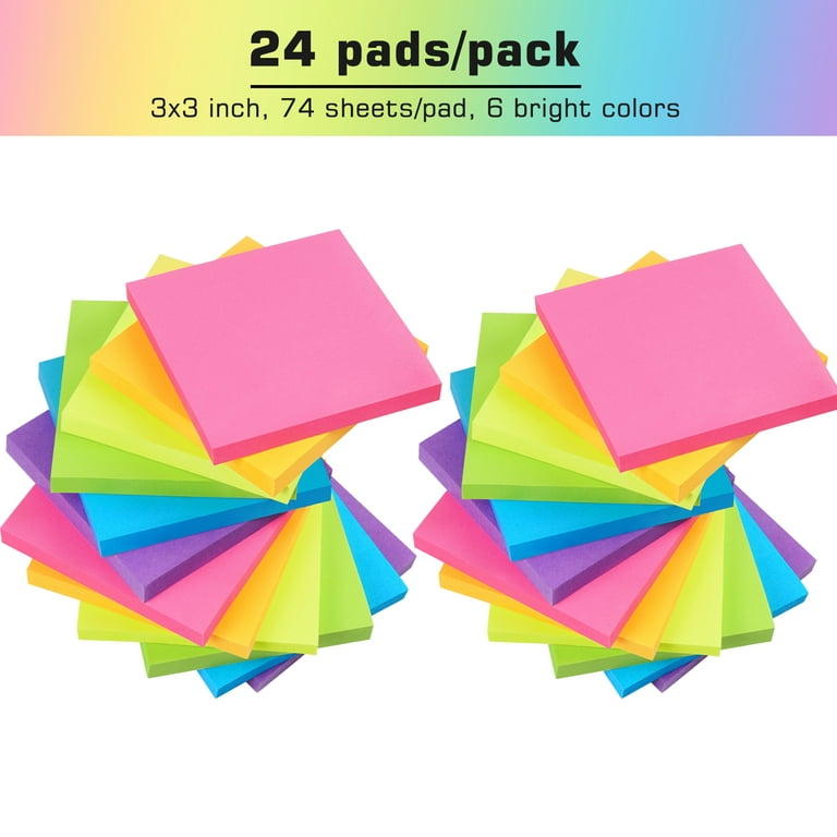 Sticky Notes Assorted Bright Colours - Stuck on Stationery