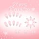 thumbnail image 4 of Arte de uñas navideño con purpurina francesa y copos de nieve blancos, 24 pegatinas para uñas, 4 of 7