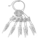 thumbnail image 4 of Paquete de 1 pulsera de garra con punta de uñas de reina antigua punk, cadena de mano para danza del vientre, joyería de disfraz para mujer (plata), 4 of 5