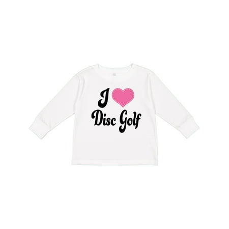 

Inktastic I Love Disc Golf Gift Toddler Boy or Toddler Girl Long Sleeve T-Shirt