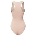 thumbnail image 3 of A2Y Women's Fashion Basic Premium Cotton Racerback Tank Body Suit Dusty Blush XL, 3 of 5