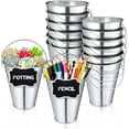 thumbnail image 1 of 12 Small Metal Buckets with Handle, 1 of 8