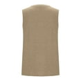 thumbnail image 6 of Plus Size Tank Tops for Women Sleeveless Round Neck Solid Color Plus Casual Pullover Blouses Beige XXXL, 6 of 6