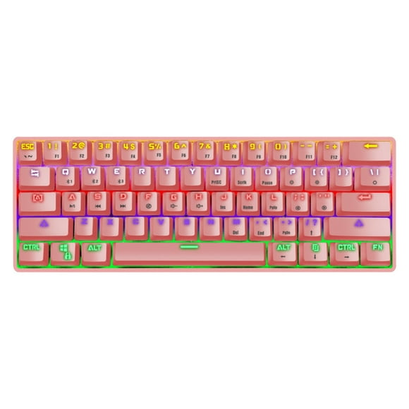 Gaming Key Keyboard Mechanical K28 Wireless Bluetooth 61-Key-Mode Rgb Backlit Mechanical Gaming Keyboard