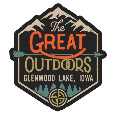Glenwood Lake Iowa The Great Outdoors Design 4-Inch Vinyl Decal Sticker