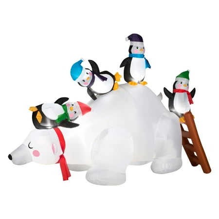 30 HQ Pictures Penguin Inflatable Christmas Decorations / Holiday Living Airblown Inflatable 8.49 FT Penguin ...