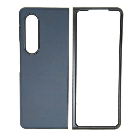 ZOUSSIQI Mobile Phone Protective Case Anti Scratch PU Leather Phone Cover for Galaxy Z Fold 3Blue EL225#39514