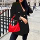 thumbnail image 5 of Chaquetas de oficina Chaqueta larga informal ligera y fina para mujer, abrigo ajustado de manga larga con botones en el pecho, abrigos con bolsillos, chaqueta con botones,blazer moda（Negro， L), 5 of 5
