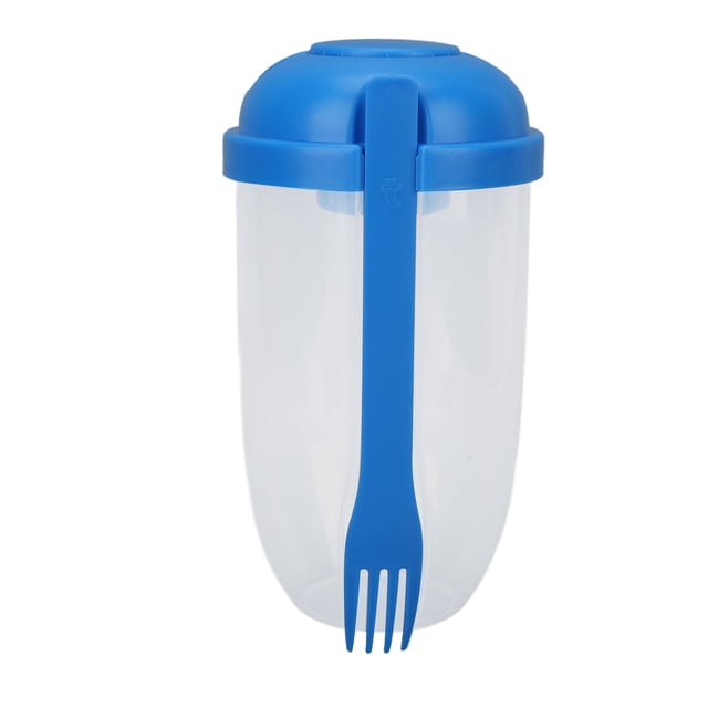 Taza coctelera para comida y ensalada para desayuno, taza coctelera para comida y ensalada, recipiente para coctelera para ensalada, coctelera para ensalada fresca con tenedor, características líderes en su clase