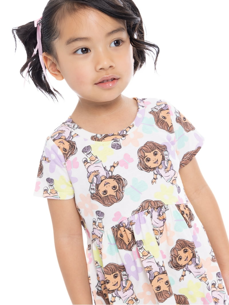 Dora the Explorer Toddler Girls All Over Print Short Sleeve