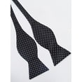 thumbnail image 2 of Corbata de moño Hugo Pajarita negra clásica con puntos blancos, 2 of 7
