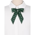 thumbnail image 4 of Corbatas de lunares para mujeres INSPIRE CHIC con lazo de cinta preatado y cuello elástico ajustable para uniforme y cosplay Verde Oscuro Tamaño Único, 4 of 6